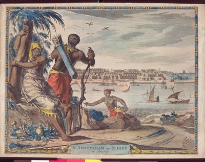 New Amsterdam or New York in America, c.1700 by Pierre Mortier